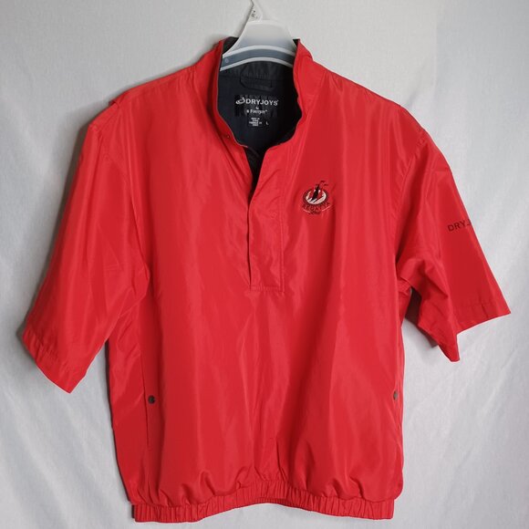 DryJoy by FootJoy Golf Jacket Mens Large Red Pullover Water Resist Regatta Bay - Picture 3 of 12